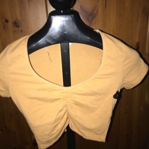 Yellow crop top